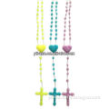 Plastic basic rosary beads necklace glow in the dark luminous